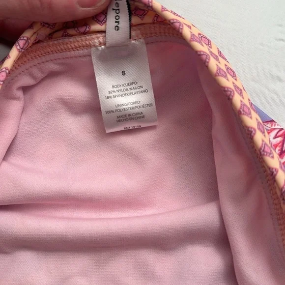 Nanette Lepore Brielle lavender multicolor floral bandeau bikini set - Picture 8 of 15